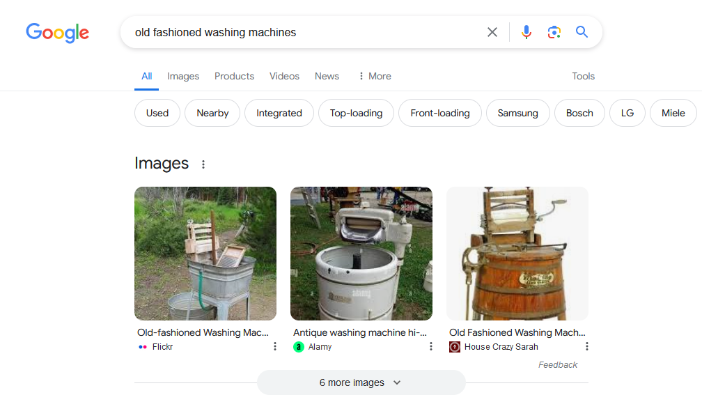 Google Featured Results with Image Carousel